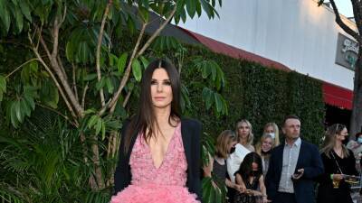 Sandra Bullock Wore Thigh-High Boots With a Pink Ombre Gown for The Lost City Premiere - www.glamour.com - Italy - city Lost - county Bullock - county Stewart