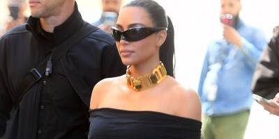 Kim Kardashian Sports an Off-the-Shoulder Dress During a Day Out in New York City - www.justjared.com - Miami - New York