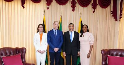 Kate Middleton wows in chic white as she suits up with William to meet Jamaica's Prime Minister - www.ok.co.uk - Jamaica - county Andrew - city Kingston, Jamaica - Belize
