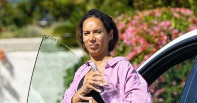 Leona Lewis steps out after announcing pregnancy news in gymwear and lilac shirt - www.ok.co.uk - Los Angeles