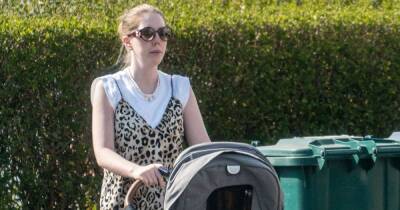 Katherine Ryan cuts a stylish figure in leopard print for sunny walk with baby son Fred - www.ok.co.uk - county Frederick