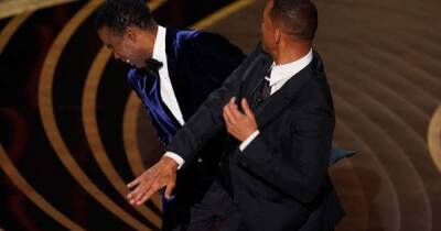 Will Smith appears to hit Chris Rock on Oscars stage after gag about wife Jada - www.msn.com - county Rock