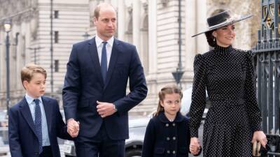 Prince George and Princess Charlotte Join Parents Prince William & Kate Middleton for Prince Philip's Service - www.etonline.com - county Andrew - Charlotte - city Charlotte