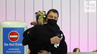 Maksim Chmerkovskiy returns to US from Ukraine, has emotional reunion with wife Peta Murgatroyd at airport - www.foxnews.com - Los Angeles - Los Angeles - USA - Ukraine - Russia - Poland - city Warsaw, Poland