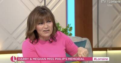 Lorraine Kelly slams Prince Harry for missing Philip's memorial: 'He'll regret this' - www.ok.co.uk - Britain - Scotland - city Westminster