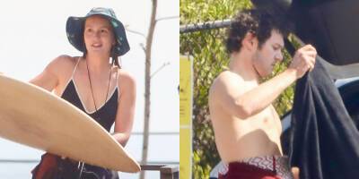 Leighton Meester Spotted Surfing with Husband Adam Brody on Release Day of Her Netflix Movie! - www.justjared.com - Malibu - Croatia