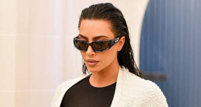 Kim Kardashian Steps Out with Wet Hair Paired with Black Bodysuit in Paris - www.justjared.com - France