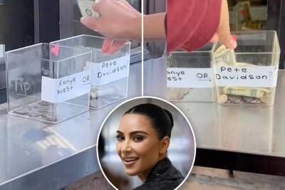 Starbucks workers get creative with ‘Kanye West or Pete Davidson’ tip jars - nypost.com - county Davidson