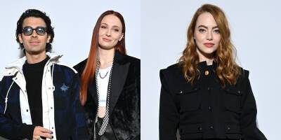 Emma Stone, Joe Jonas & Sophie Turner Step Out for Louis Vuitton's Show During Paris Fashion Week 2022 - www.justjared.com - France