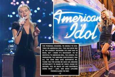 ‘American Idol’ contestant Kenedi Anderson drops out ‘for personal reasons’ - nypost.com - USA - Hawaii