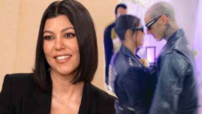 Kim Kardashian Says 'There's Still a Chance' Kourtney Will Have a Baby With Travis Barker - www.etonline.com - Las Vegas - Alabama