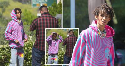 Jaden Smith poses for photo shoot in parking lot after defending dad Will Smith - www.msn.com - California
