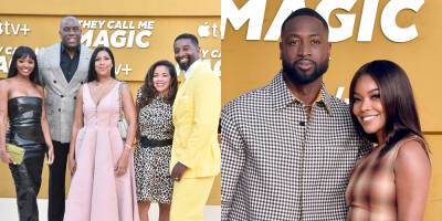 Gabrielle Union & Dwyane Wade Meet Up With Magic Johnson at 'They Call Me Magic' Series Premiere - www.justjared.com - Los Angeles
