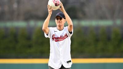 Tom Hanks' Reunion With 'Cast Away' Co-Star Wilson Goes Awry During First-Pitch Ceremony in Cleveland - www.etonline.com - San Francisco - county Cleveland
