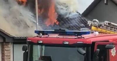 Campervan 'explodes' in Scots neighbourhood as firefighters battle blaze - www.dailyrecord.co.uk - Scotland - city Aberdeenshire