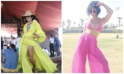 Coachella fashion Queen Vanessa Hudgens brings neons to the desert - us.hola.com