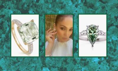 Green engagement rings are having a moment thanks to JLo – shop 12 best styles - hellomagazine.com