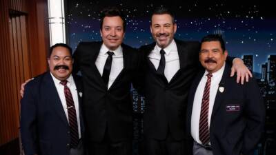 Jimmy Fallon and Jimmy Kimmel Swap Late-Night Shows in Hilarious April Fool's Day Stunt - www.etonline.com - Hollywood - New York