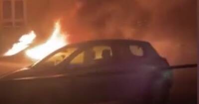Car engulfed in flames on Scots street as cops probe deliberate blaze - www.dailyrecord.co.uk - Scotland