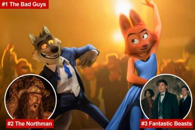 Animated flick ‘The Bad Guys’ tops Alexander Skarsgard premiere at box office - nypost.com