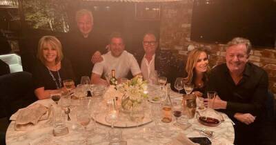 Amanda Holden poses with Piers Morgan as she hosts dinner party with private chef - www.ok.co.uk - Britain
