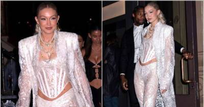 Gigi Hadid celebrates 27th birthday in all-white lace Dion Lee look - www.msn.com - Australia - New York