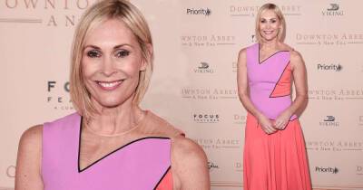 Jenni Falconer stands out from the crowd in a vibrant pink midi dress - www.msn.com - France