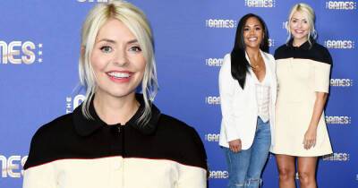 Holly Willoughby looks effortlessly chic in black and white dress - www.msn.com - county Brown