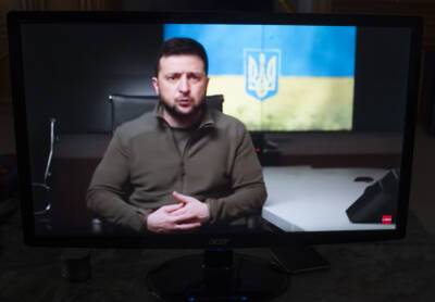 Ukrainian President Volodymyr Zelenskyy Sends Plea For Support In Video Message At The Grammys - etcanada.com - Ukraine - Russia