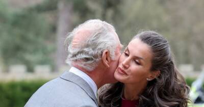 Prince Charles greets Spain's Queen Letizia with a kiss during rare joint outing - www.ok.co.uk - Britain - Spain - Israel