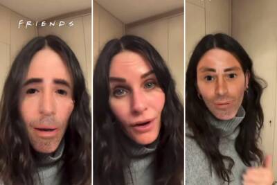 Courteney Cox tries viral ‘Friends’ filter — and fails to identify her own face - nypost.com