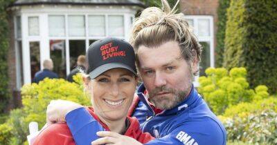 Zara Tindall shares a hug with pal Brian McFadden at golf tournament - www.ok.co.uk - county Sutton