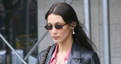 Bella Hadid Wears Leather Jacket to Meeting in NYC - www.justjared.com - New York