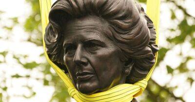 Margaret Thatcher statue pelted with eggs just hours after being lowered into place - www.dailyrecord.co.uk - London