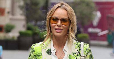 Amanda Holden turns heads in eye-catching botanical suit as she brightens up office attire - www.ok.co.uk - Britain - London