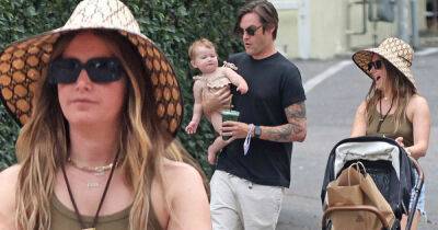 Ashley Tisdale and Christopher French take baby girl on a stroll in LA - www.msn.com - France - Los Angeles - California - Santa Barbara
