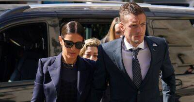 Rebekah Vardy and husband Jamie hold hands in united front on day six of Wagatha trial - www.ok.co.uk