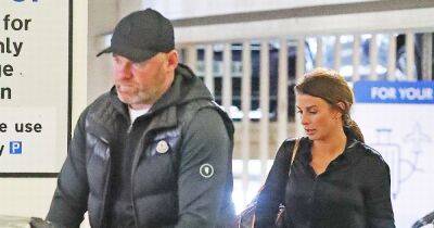 Coleen and Wayne Rooney arrive at Manchester Airport with huge suitcases as they ditch UK for Dubai - www.manchestereveningnews.co.uk - Britain - Manchester - city Leicester