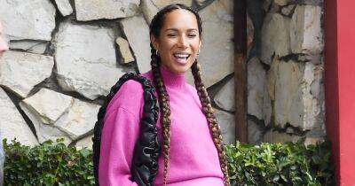Pregnant Leona Lewis is pretty in pink as she attends birthing class with her husband in LA - www.ok.co.uk - Los Angeles - city Sanctuary