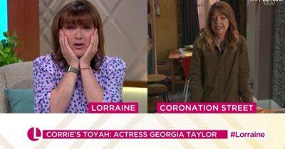 ITV's Lorraine Kelly apologises to Coronation Street star Georgia Taylor after marriage mistake - www.manchestereveningnews.co.uk