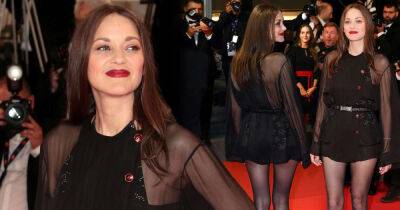 Marion Cotillard puts on a very leggy display in a sheer Chanel look - www.msn.com - France