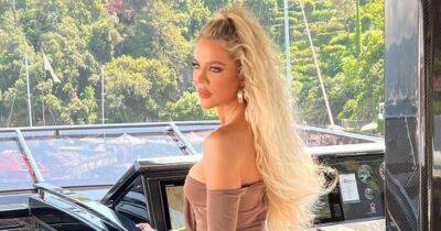 Khloé Kardashian enjoys lavish boat trip in Italy ahead of Kourtney and Travis Barker wedding - www.ok.co.uk - Italy