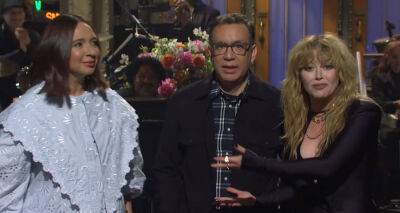Natasha Lyonne is Impersonated by Ex Boyfriend Fred Armisen & Maya Rudolph in 'Saturday Night Live' Monologue - Watch - www.justjared.com - New York - Russia