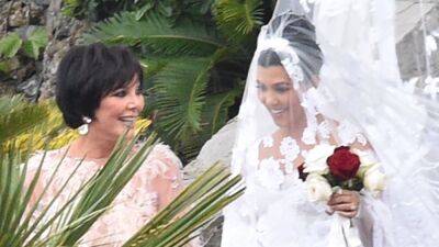 Kourtney Kardashian Is a Vision in Short White Wedding Dress and Long Veil: All The Details - www.etonline.com - California - Italy - Alabama - county Brown - Santa Barbara
