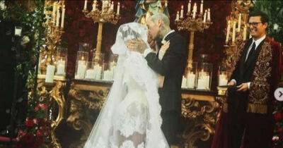Kourtney Kardashian's wedding veil featured sweet tribute to Travis Barker - www.msn.com - Italy