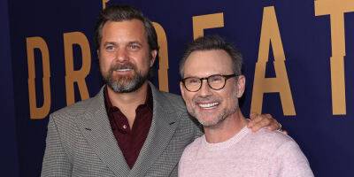 Joshua Jackson & Christian Slater Meet Up To Talk 'Dr. Death' at FYC Event in LA - www.justjared.com - Los Angeles - USA - city Jackson - county Christian