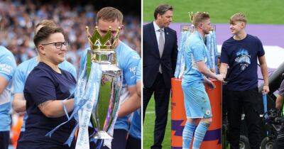 'We were up there bricking it!' - The two inspirational Man City fans picked for Premier League trophy honour - www.manchestereveningnews.co.uk - Manchester - Jersey