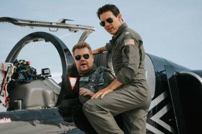 Tom Cruise Leaves James Corden Terrified As He Takes Him For A Ride In ‘Top Gun’ Fighter Jet - etcanada.com