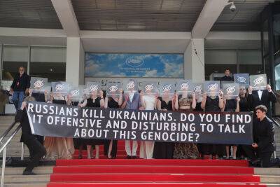 Ukrainian filmmakers protest Russian ‘genocide’ at Cannes premiere - nypost.com - Ukraine - Russia