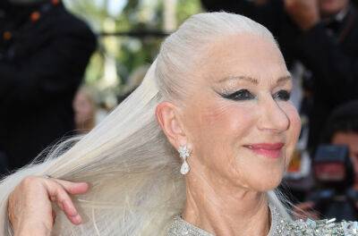 Helen Mirren Wows with Super Long Hair Extensions on Cannes Red Carpet - www.justjared.com - France - county Harrison - county Ford